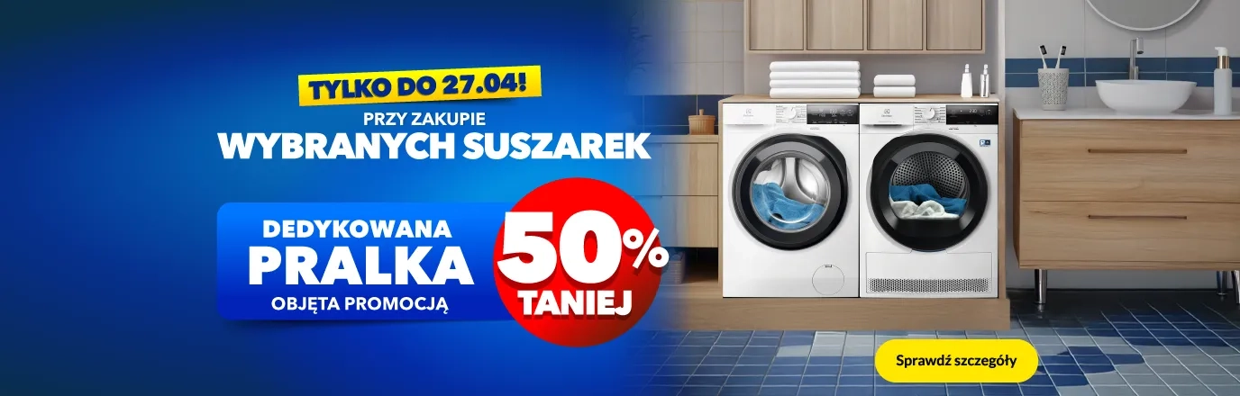 Pralka 50% taniej